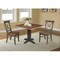International Concepts 36 in. Solid Wood Square Dual Drop Leaf Dining Table with 2 Chairs in Hickory/Washed Coal K45-36SDP-C613-2 - alternate 2